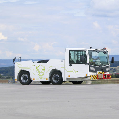 Трактор для буксировки - BISON E 620 - GOLDHOFER AKTIENGESELLSCHAFT - для летательного аппарата / электрический / с буксировочной штангой