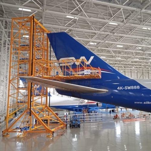 Док для обслуживания для самолета - NIJL AIRCRAFT DOCKING B.V. - для хвостовой части машины / регулируемый / фиксированный