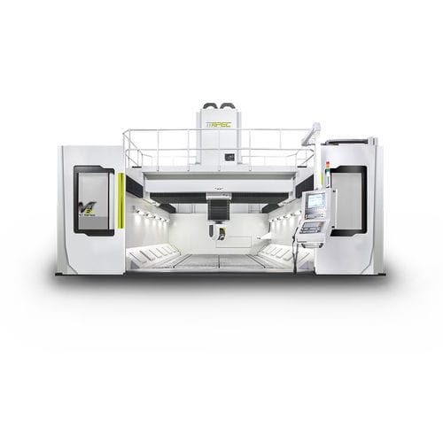 Обрабатывающий центр 5 осей - SKM series - APEC CNC - с вращающимся шпинделем / для авиационно-космической промышленности / ЧПУ