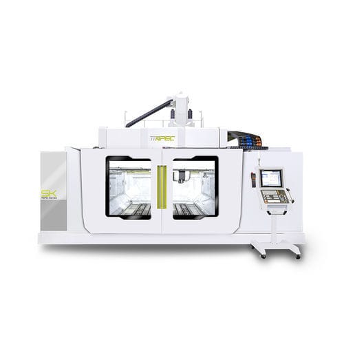 Обрабатывающий центр 5 осей - SK series - APEC CNC - с вращающимся шпинделем / для авиационно-космической промышленности / с рамой
