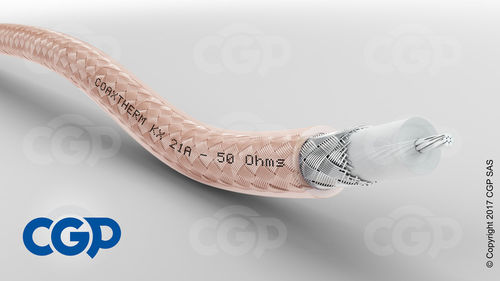 Кабель для самолета - COAXTHERM® KX21A - CGP - Cables for Global Performance - для передачи данных / коаксиальный / бронированный