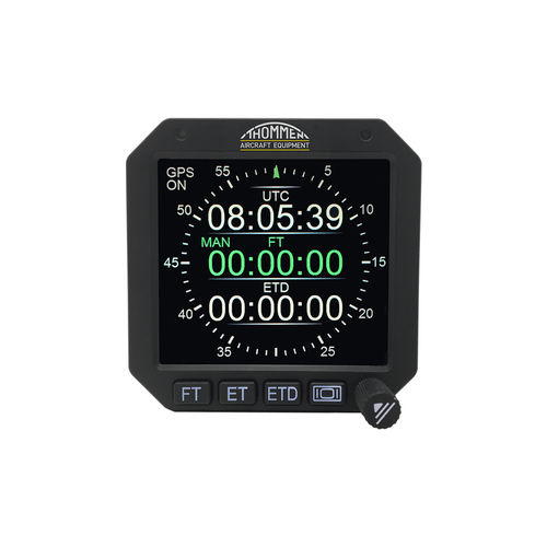 Настенные часы для летательного аппарата - STRATOTIMER 3ATI - THOMMEN AIRCRAFT EQUIPMENT AG - цифровой / кварцевый / со счетчиком часов полета