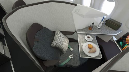 Сидение для салона самолета - OPERA® ESSENTIAL - STELIA AEROSPACE - для бизнес-класса / с подлокотниками / со столом