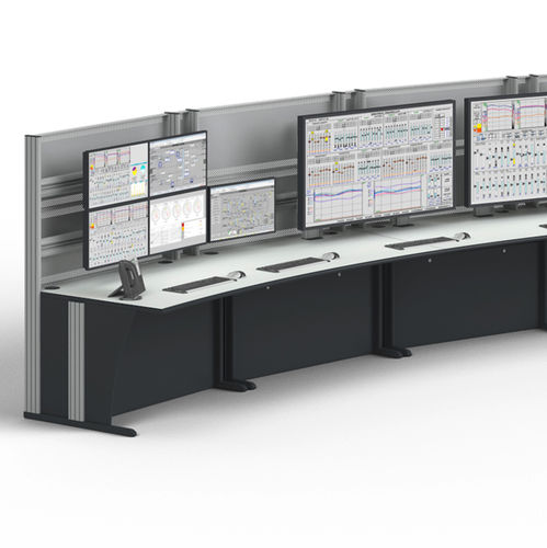 Пульт управления воздушным движением несколько мест - Dacobas Advanced - KNURR TECHNICAL FURNITURE GMBH - прямой / изогнутый / без ящика для хранения