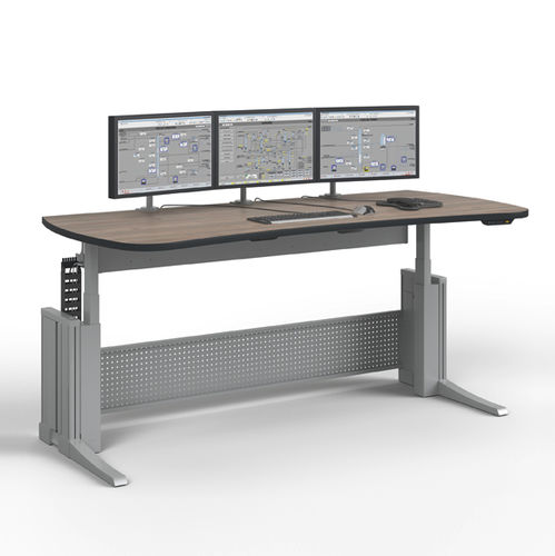 Пульт управления воздушным движением несколько мест - Elicon VC - KNURR TECHNICAL FURNITURE GMBH - прямой / без ящика для хранения / регулируемый по высоте