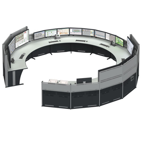 Индивидуальный пульт управления воздушным движением - Cicon - KNURR TECHNICAL FURNITURE GMBH - прямой / без ящика для хранения / для командно-диспетчерского пункта