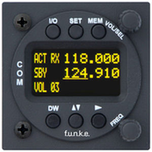 Аудиопанель VHF - ATR833 series - f.u.n.k.e. AVIONICS GmbH - для самолета / крепление на панели