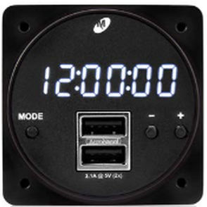 Настенные часы для летательного аппарата - MD93 Series - Mid-Continent Instruments & Avionics, Inc. - цифровой / кварцевый / со счетчиком часов полета