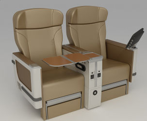 Сидение для самолета - KKY140 - Elan Aircraft Seating - для бизнес-класса / из ткани / из кожи