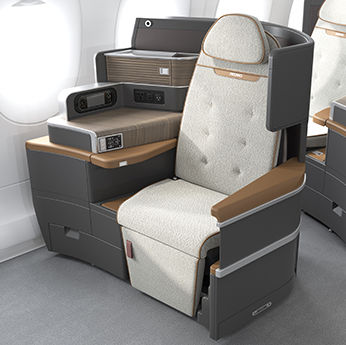 Сидение для служебного самолета - CL6710 - RECARO Aircraft Seating GmbH & Co. KG - для бизнес-класса / со встроенным экраном / с регулируемой опорой для головы