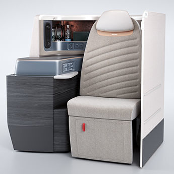 Сидение для салона самолета - CL6720 - RECARO Aircraft Seating GmbH & Co. KG - для бизнес-класса / с подлокотниками / со встроенным экраном