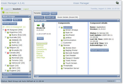 Программное обеспечение для управления - KIOSK MANAGER 1.4 - EMBROSS - для наблюдения / для аэронавтики / для стойки регистрации
