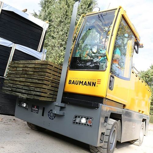 Электрическая подъемная тележка - ELX series - Baumann Srl - с местом для сидения водителя / 4-колесная / компактная