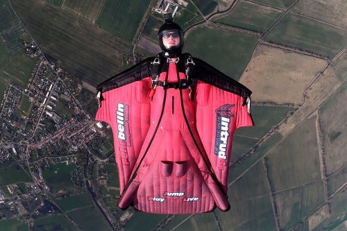 Костюм вингсьют - MAKO ® - Intrudair Skydive & Base Gear - унисекс / белый / красный