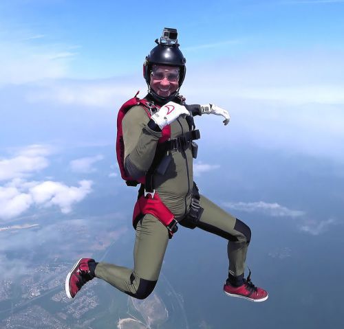 Костюм для парашютизма - EXP ® - Intrudair Skydive & Base Gear - унисекс / красный / синий