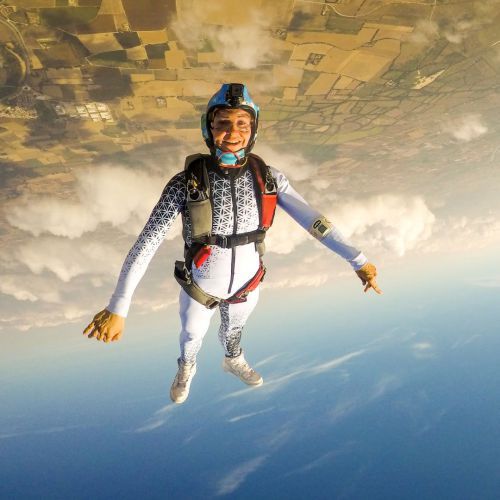 Костюм для парашютизма - TUNNEL FREESTYLE ® WOMAN - Intrudair Skydive & Base Gear - унисекс / черный / белый