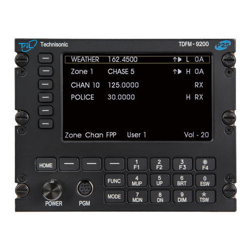 Аудиопанель VHF - TDFM-9200  - Technisonic Industries Ltd. - AM / UHF / для самолета