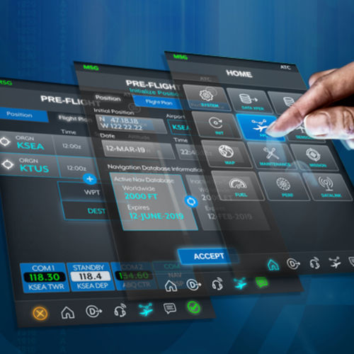 Система управления полетом для самолета - i-FMS - Universal Avionics Systems Corp. - для оборудования кабины / CDU / сенсорная