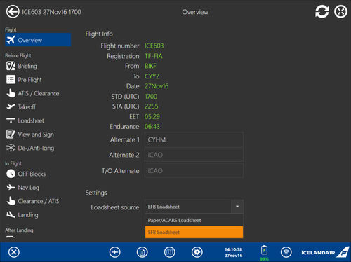 Программное обеспечение для управления - Paperless Flight Bag - IFS - International Flight Support ApS - анализа данных / для планирования полета / для аэронавтики