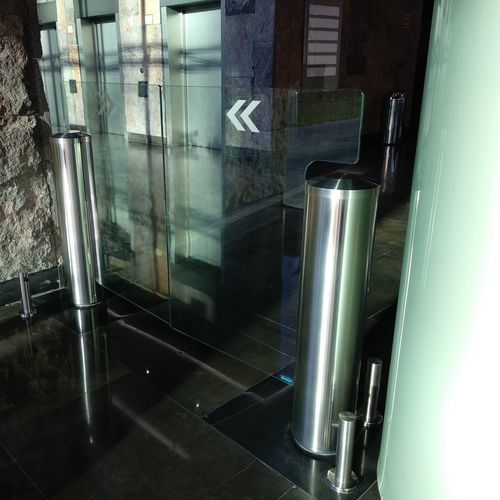 Ворота для аэропорта - GlasStile S - Gunnebo Entrance Control - раздвижной / из нержавеющей стали / автоматический