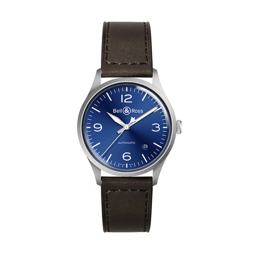 Наручные часы авиаторы - BR V1-92 BLUE STEEL - BELL & ROSS - хронограф / замозаводной