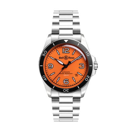Наручные часы авиаторы - BR V2-92 ORANGE - BELL & ROSS - хронограф / замозаводной