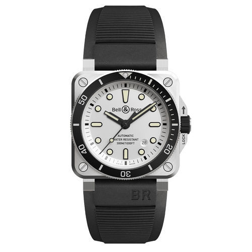 Наручные часы авиаторы - BR 03-92 DIVER WHITE - BELL & ROSS