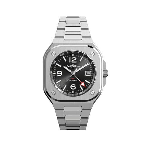 Наручные часы авиаторы - BR 05 GMT - BELL & ROSS - с двойным часовым поясом / замозаводной