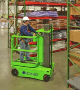 Подъемная платформа для технического обслуживания - Vertex - Lift-A-Loft Corporation - со стойкой / одномачтовая