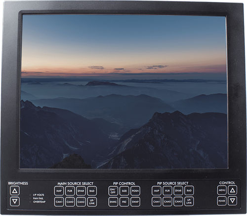 Экран для кабины самолета для авиационных приборов - LCD1507 - RDDS Avionics Limited - 1024x768 / со светодиодным дисплеем