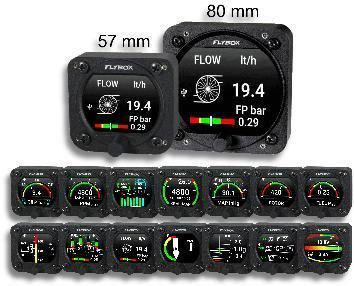 Индикатор давления - Omnia Oil P-T-CT - Flybox Avionics - для измерения температуры / уровень / аналоговый