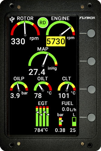 Цифровой EMS - EngiMaster - Flybox Avionics - для легкого самолета / для ULM