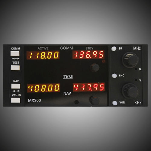 Глиссадное NAV/COM - MX300 - TKM Avionics - крепление на панели / для самолета