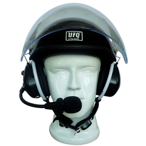 Наушники с микрофоном для пилота - UFQ PPH-4 - U Fly Quiet Headsets & Helmets - для парамотора / противошумный / с защитным шлемом