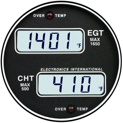 Индикатор для измерения температуры - EC-1P  - Electronics International - цифровой / для двигателя / выхлопного газа