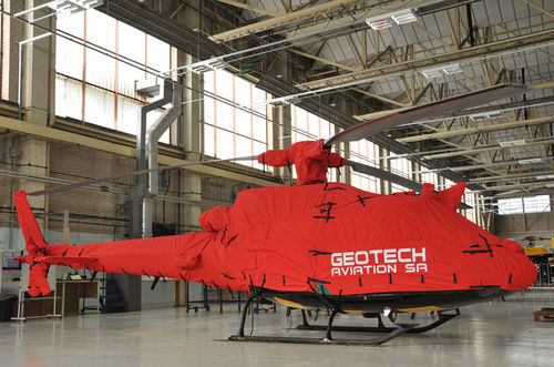 Защитный брезент для вертолета - AS350/H125 - Air Covers Ltd - для стеклянной стены