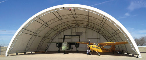 Ангар для легкого самолета - ClearSpan Fabric Structures - для вертолета / открытый / для аэропорта