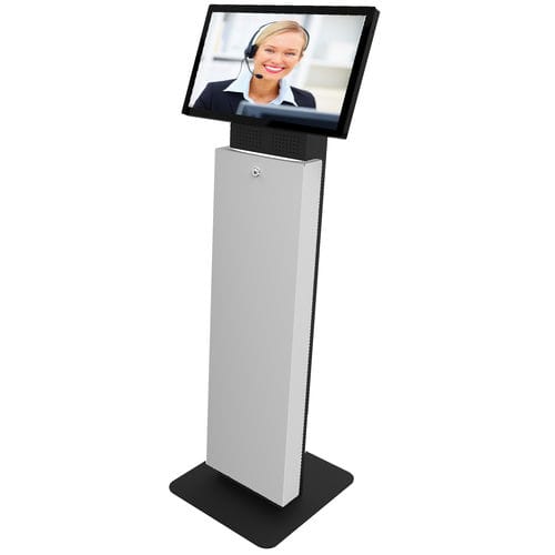 Напольный терминал управления очередью - Pedestal - Telemedium / Teleportel - сенсорный / для аэропорта