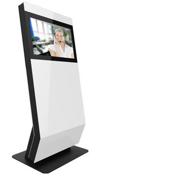 Напольный терминал управления очередью - Full height - Telemedium / Teleportel - сенсорный / для аэропорта