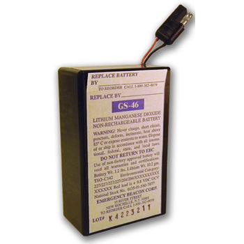 Аккумулятор для аварийного радиобуя - GS-46 - Emergency Beacon Corp. - литиевый / свинцовый / 9,8V