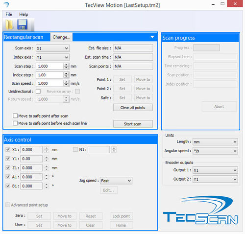 Программное обеспечение для наблюдения - TecView™ Motion - TecScan - для сбора данных / для аэронавтики / для сканера