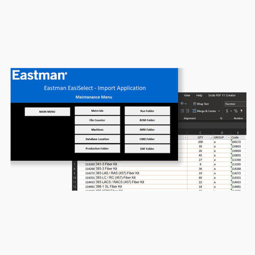 Программное обеспечение для управления данными - EasiSelect - Eastman Machine Company - для контроля / для резки / для аэронавтики