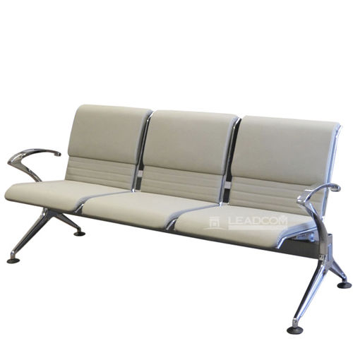 Кресла для залов ожидания для аэропорта - VALDER LS-517NB - Leadcom Seating - 3 места / из металла / из кожи