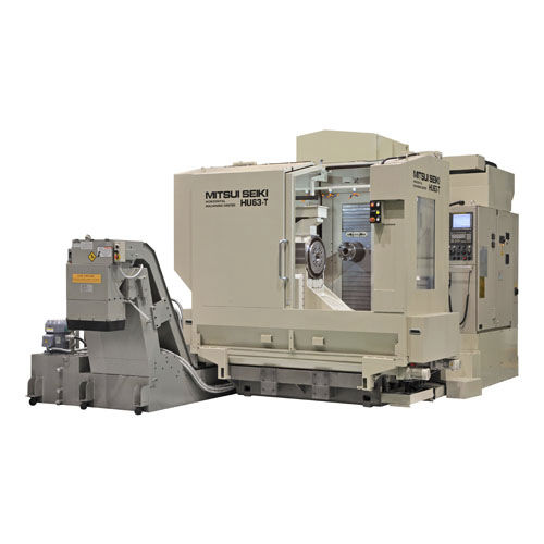 Обрабатывающий центр 5 осей - HU63-T - MITSUI SEIKI KOGYO CO., LTD - горизонтальный / для авиационно-космической промышленности / с подвижным столом