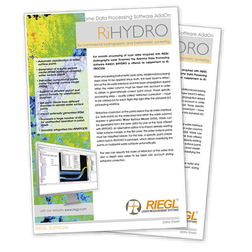 Программное обеспечение для сбора данных - RiHYDRO - RIEGL LASER MEASUREMENT SYSTEMS GMBH - для лазерного сканера / облачная среда