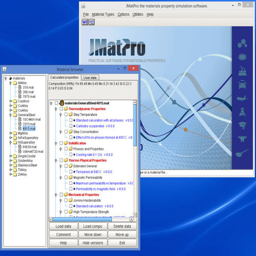 Программное обеспечение для симуляции - JMATPRO® - Sente Software Ltd. - для расчетов / для аэронавтики