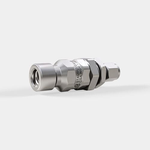 Быстрое соединение - GMV series - STÄUBLI Connectors - прямое / для газа / из нержавеющей стали