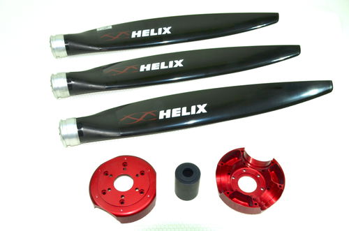 Винт для летательного аппарата по часовой стрелке - L-SSI-3 - HELIX propeller - 35 - 40 дюймов / 3 / с фиксированным шагом