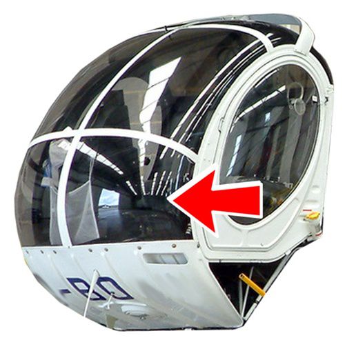 Лобовое стекло для вертолета - HUGHES300_WS_LOWER - Cee Bailey's Aircraft Plastics - прокрашенное