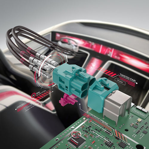 Коннектор для передачи данных - H-MTD® - Rosenberger - PCB / для летательного аппарата / Ethernet